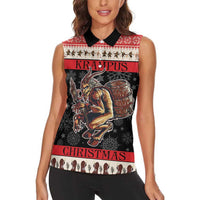 Krampus The Christmas Devil Women Sleeveless Polo Shirt - Wonder Print Shop