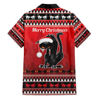 Jolakotturinn Iceland Family Matching Off The Shoulder Long Sleeve Dress and Hawaiian Shirt Yule Cat Merry Christmas - Wonder Print Shop