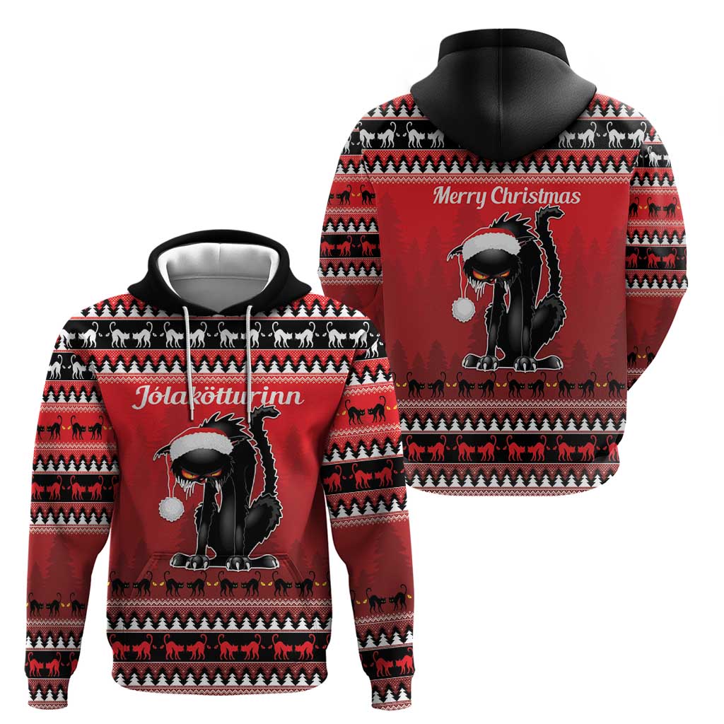 Jolakotturinn Iceland Hoodie Yule Cat Merry Christmas - Wonder Print Shop