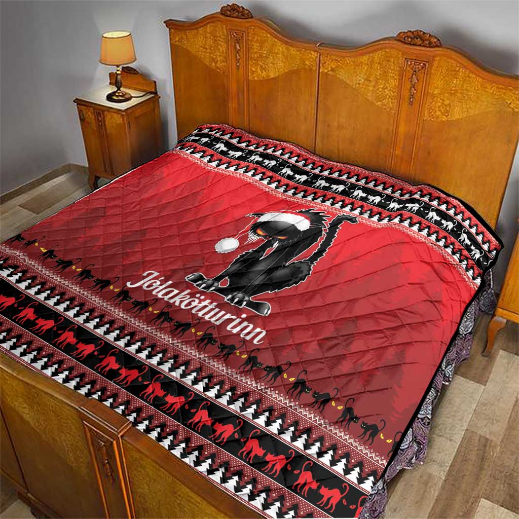 Jolakotturinn Iceland Quilt Yule Cat Merry Christmas - Wonder Print Shop