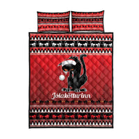 Jolakotturinn Iceland Quilt Bed Set Yule Cat Merry Christmas - Wonder Print Shop