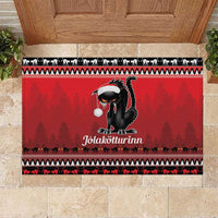 Jolakotturinn Iceland Rubber Doormat Yule Cat Merry Christmas - Wonder Print Shop