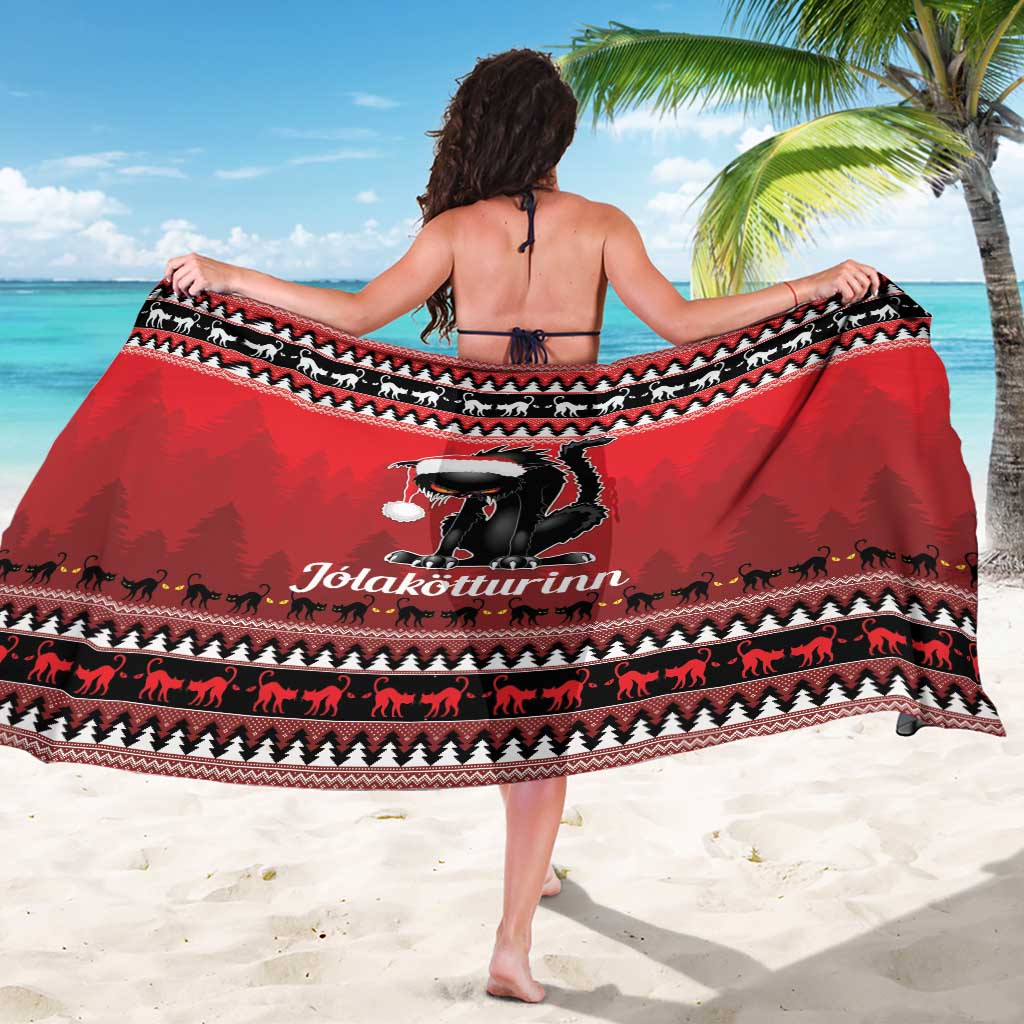 Jolakotturinn Iceland Sarong Yule Cat Merry Christmas - Wonder Print Shop