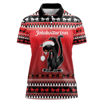 Jolakotturinn Iceland Women Polo Shirt Yule Cat Merry Christmas - Wonder Print Shop