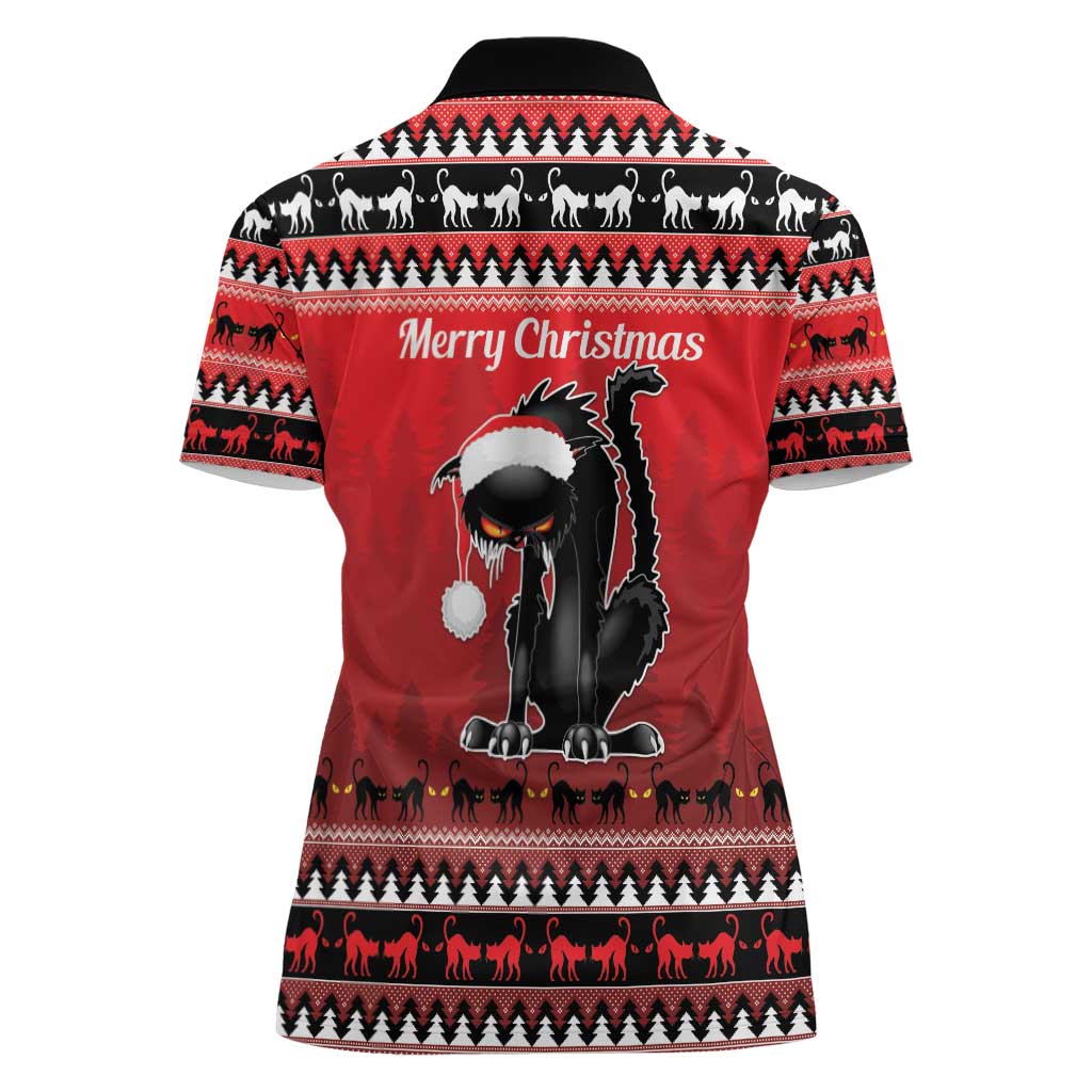 Jolakotturinn Iceland Women Polo Shirt Yule Cat Merry Christmas - Wonder Print Shop