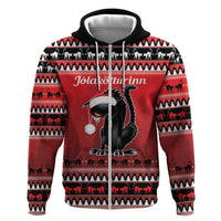 Jolakotturinn Iceland Zip Hoodie Yule Cat Merry Christmas - Wonder Print Shop