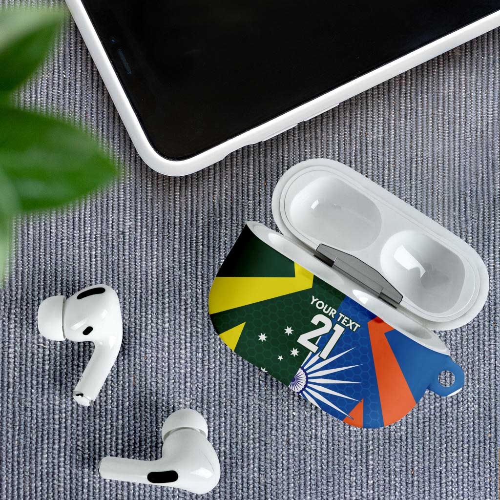 India vs Australia Custom AirPods Case Blue vs Gold Cricket Heritage - Wonder Print Shop