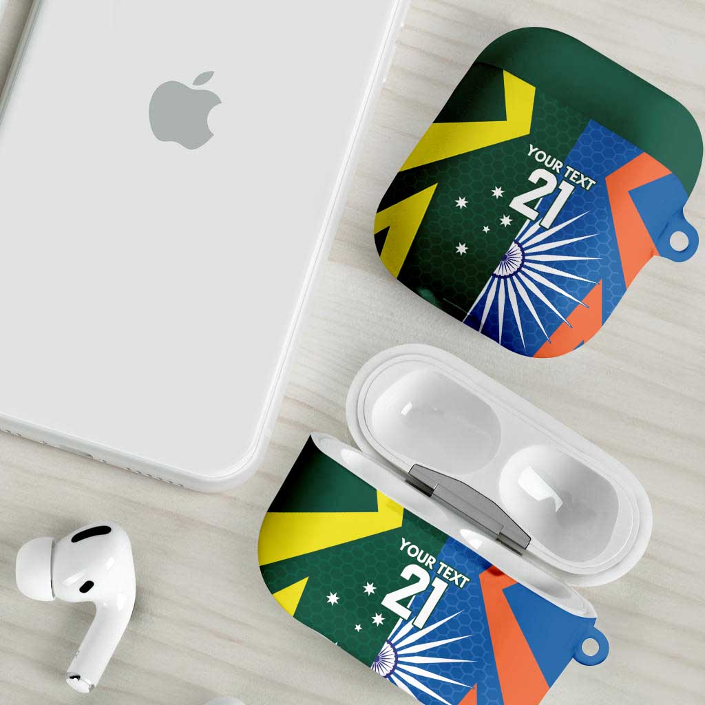 India vs Australia Custom AirPods Case Blue vs Gold Cricket Heritage - Wonder Print Shop
