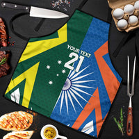 India vs Australia Custom Apron Blue vs Gold Cricket Heritage - Wonder Print Shop