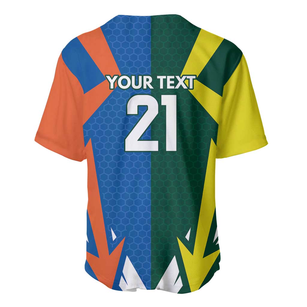 India vs Australia Custom Baseball Jersey Blue vs Gold Cricket Heritage - Wonder Print Shop