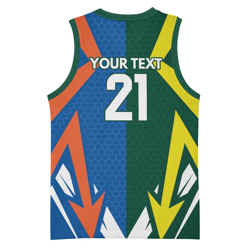 India vs Australia Custom Basketball Jersey Blue vs Gold Cricket Heritage - Wonder Print Shop