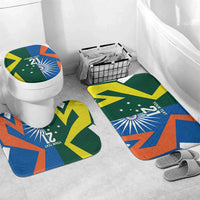 India vs Australia Custom Bathroom Set Blue vs Gold Cricket Heritage - Wonder Print Shop