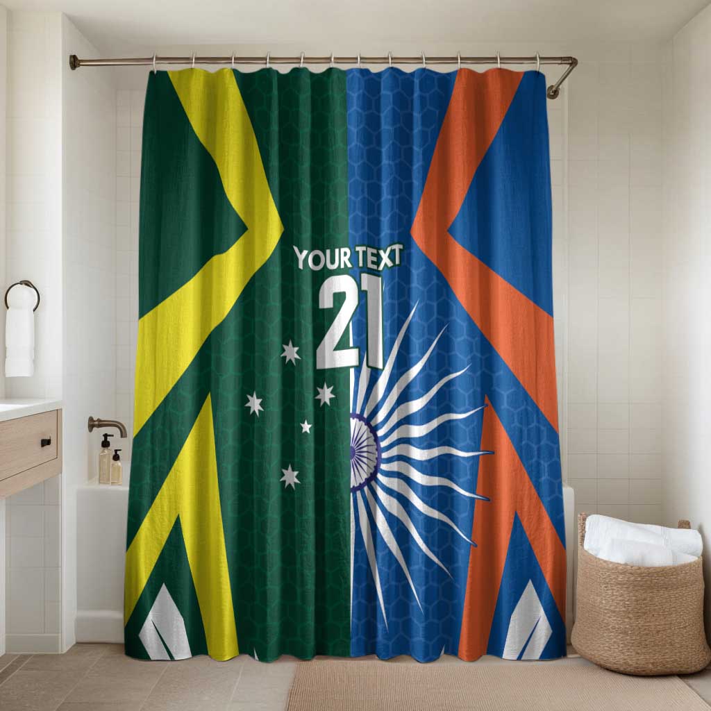 India vs Australia Custom Bathroom Set Blue vs Gold Cricket Heritage - Wonder Print Shop