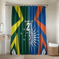 India vs Australia Custom Bathroom Set Blue vs Gold Cricket Heritage - Wonder Print Shop