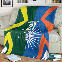 India vs Australia Custom Blanket Blue vs Gold Cricket Heritage - Wonder Print Shop