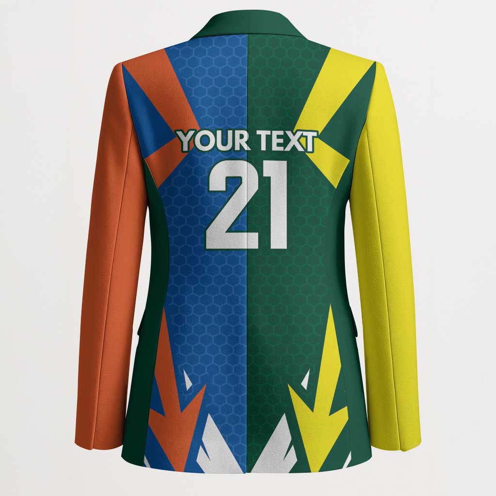 India vs Australia Custom Blazer Blue vs Gold Cricket Heritage - Wonder Print Shop