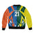 India vs Australia Custom Bomber Jacket Blue vs Gold Cricket Heritage - Wonder Print Shop