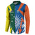 India vs Australia Custom Button Sweatshirt Blue vs Gold Cricket Heritage - Wonder Print Shop