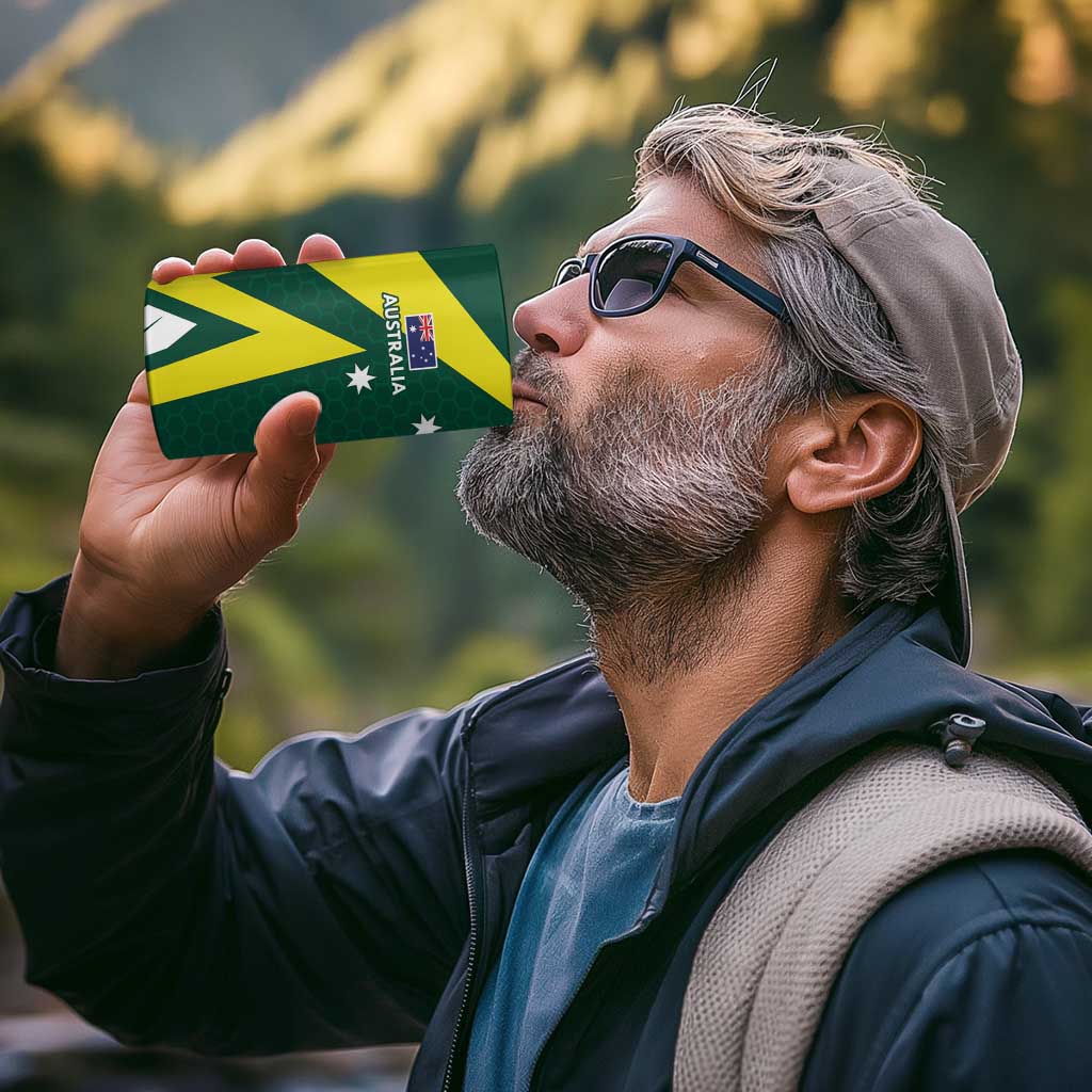 India vs Australia Custom 4 in 1 Can Cooler Tumbler Blue vs Gold Cricket Heritage - Wonder Print Shop