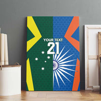 India vs Australia Custom Canvas Wall Art Blue vs Gold Cricket Heritage - Wonder Print Shop
