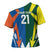 India vs Australia Custom Cross Shoulder Shirt Blue vs Gold Cricket Heritage - Wonder Print Shop