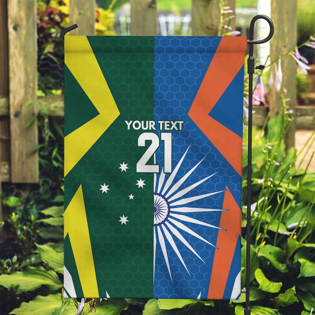 India vs Australia Custom Garden Flag Blue vs Gold Cricket Heritage - Wonder Print Shop