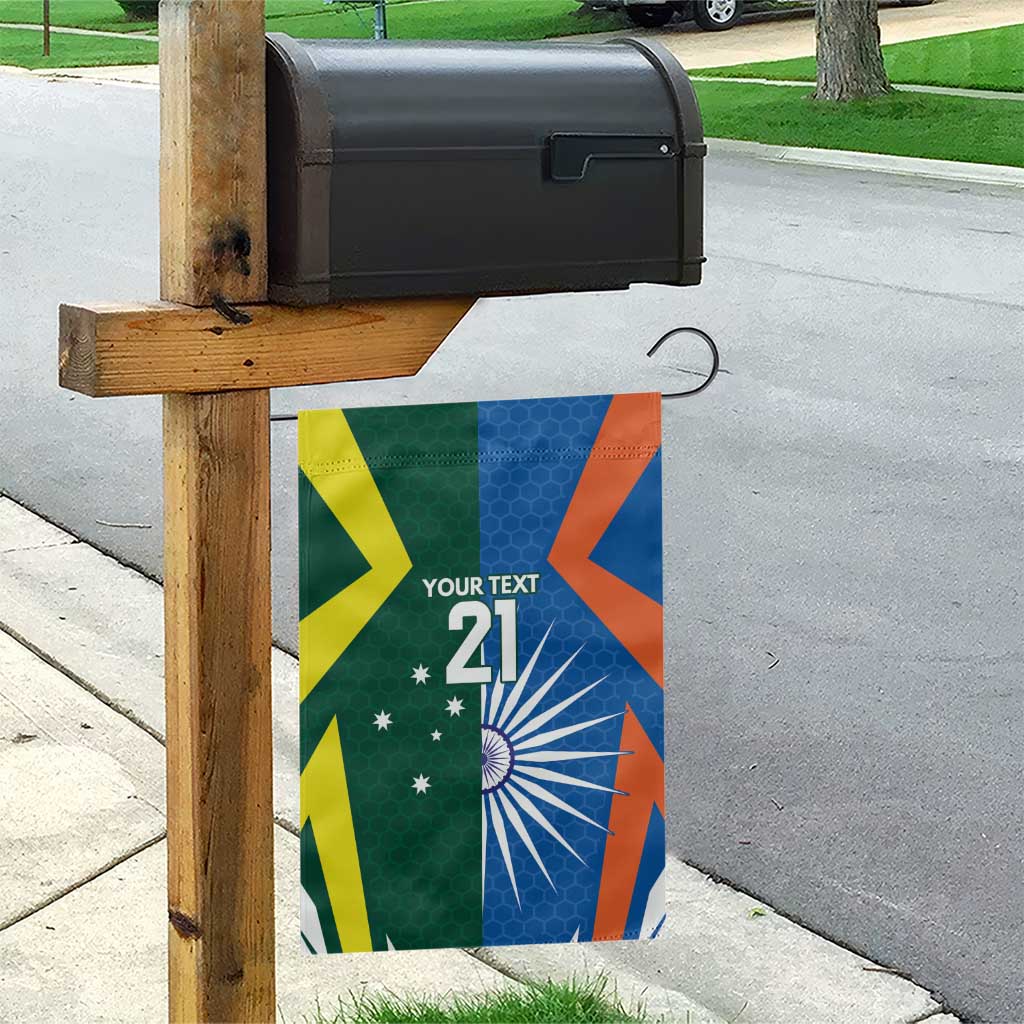 India vs Australia Custom Garden Flag Blue vs Gold Cricket Heritage - Wonder Print Shop