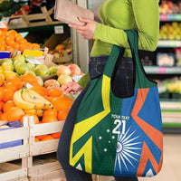 India vs Australia Custom Grocery Bag Blue vs Gold Cricket Heritage - Wonder Print Shop