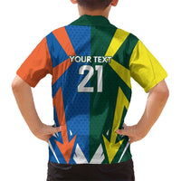 India vs Australia Custom Hawaiian Shirt Blue vs Gold Cricket Heritage - Wonder Print Shop