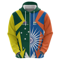 India vs Australia Custom Hoodie Blue vs Gold Cricket Heritage - Wonder Print Shop