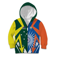 India vs Australia Custom Kid Hoodie Blue vs Gold Cricket Heritage - Wonder Print Shop