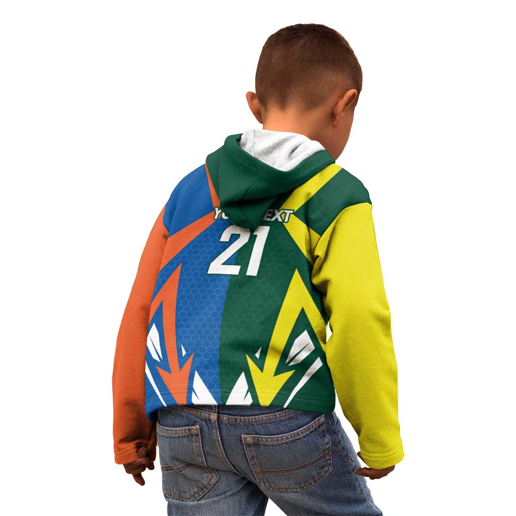 India vs Australia Custom Kid Hoodie Blue vs Gold Cricket Heritage - Wonder Print Shop