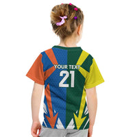 India vs Australia Custom Kid T Shirt Blue vs Gold Cricket Heritage - Wonder Print Shop