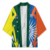 India vs Australia Custom Kimono Blue vs Gold Cricket Heritage - Wonder Print Shop