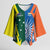 India vs Australia Custom Kimono Sleeve Blouse Blue vs Gold Cricket Heritage - Wonder Print Shop