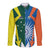 India vs Australia Custom Long Sleeve Button Shirt Blue vs Gold Cricket Heritage - Wonder Print Shop