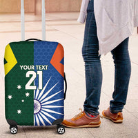 India vs Australia Custom Luggage Cover Blue vs Gold Cricket Heritage - Wonder Print Shop