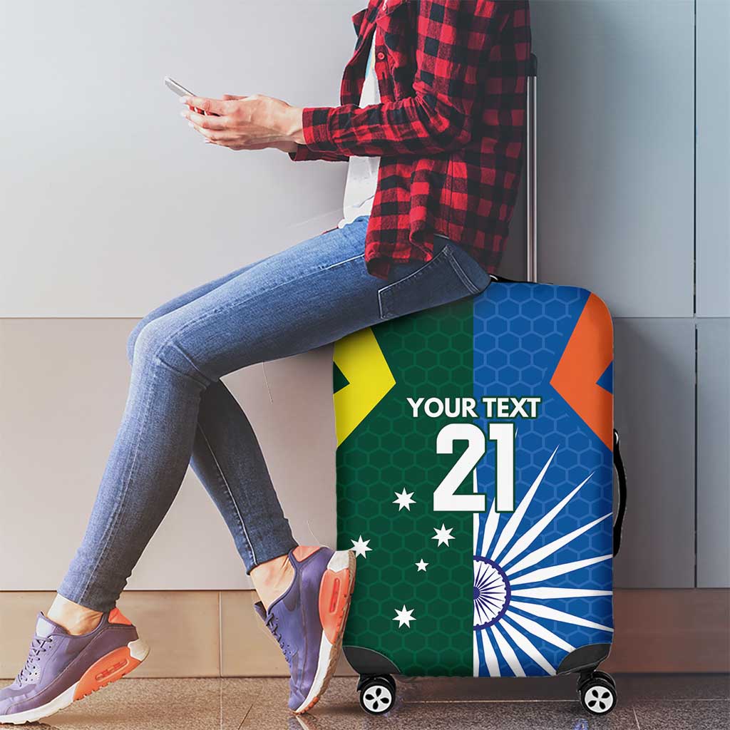 India vs Australia Custom Luggage Cover Blue vs Gold Cricket Heritage - Wonder Print Shop