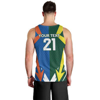 India vs Australia Custom Men Tank Top Blue vs Gold Cricket Heritage - Wonder Print Shop