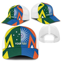 India vs Australia Personalised Mesh Trucker Cap Blue vs Gold Cricket Heritage - Wonder Print Shop