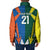India vs Australia Custom Padded Jacket Blue vs Gold Cricket Heritage - Wonder Print Shop