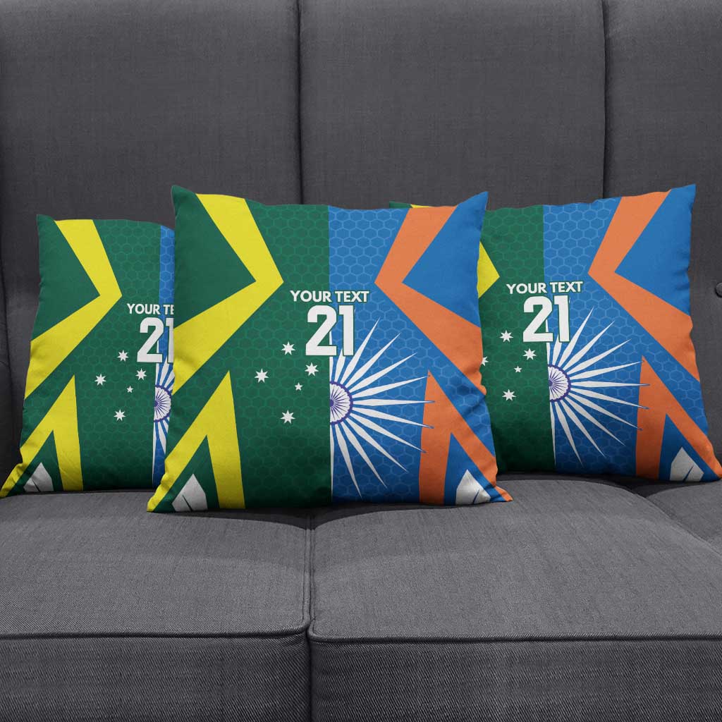 India vs Australia Custom Pillow Cover Blue vs Gold Cricket Heritage - Wonder Print Shop