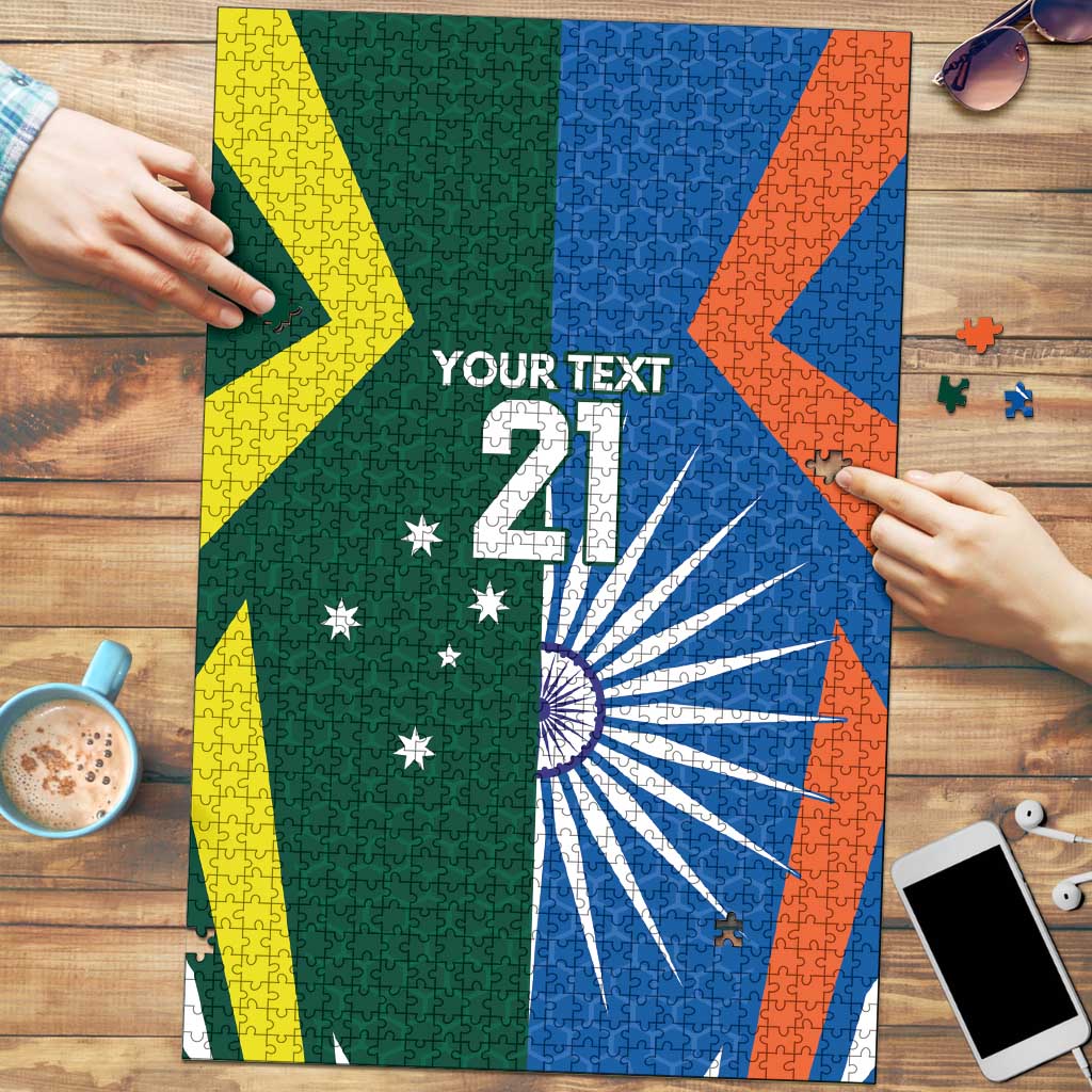 India vs Australia Custom Puzzle Blue vs Gold Cricket Heritage - Wonder Print Shop