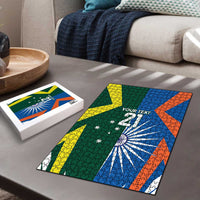 India vs Australia Custom Puzzle Blue vs Gold Cricket Heritage - Wonder Print Shop