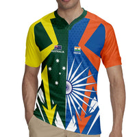 India vs Australia Custom Rugby Jersey Blue vs Gold Cricket Heritage - Wonder Print Shop
