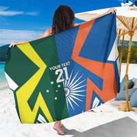 India vs Australia Custom Sarong Blue vs Gold Cricket Heritage - Wonder Print Shop