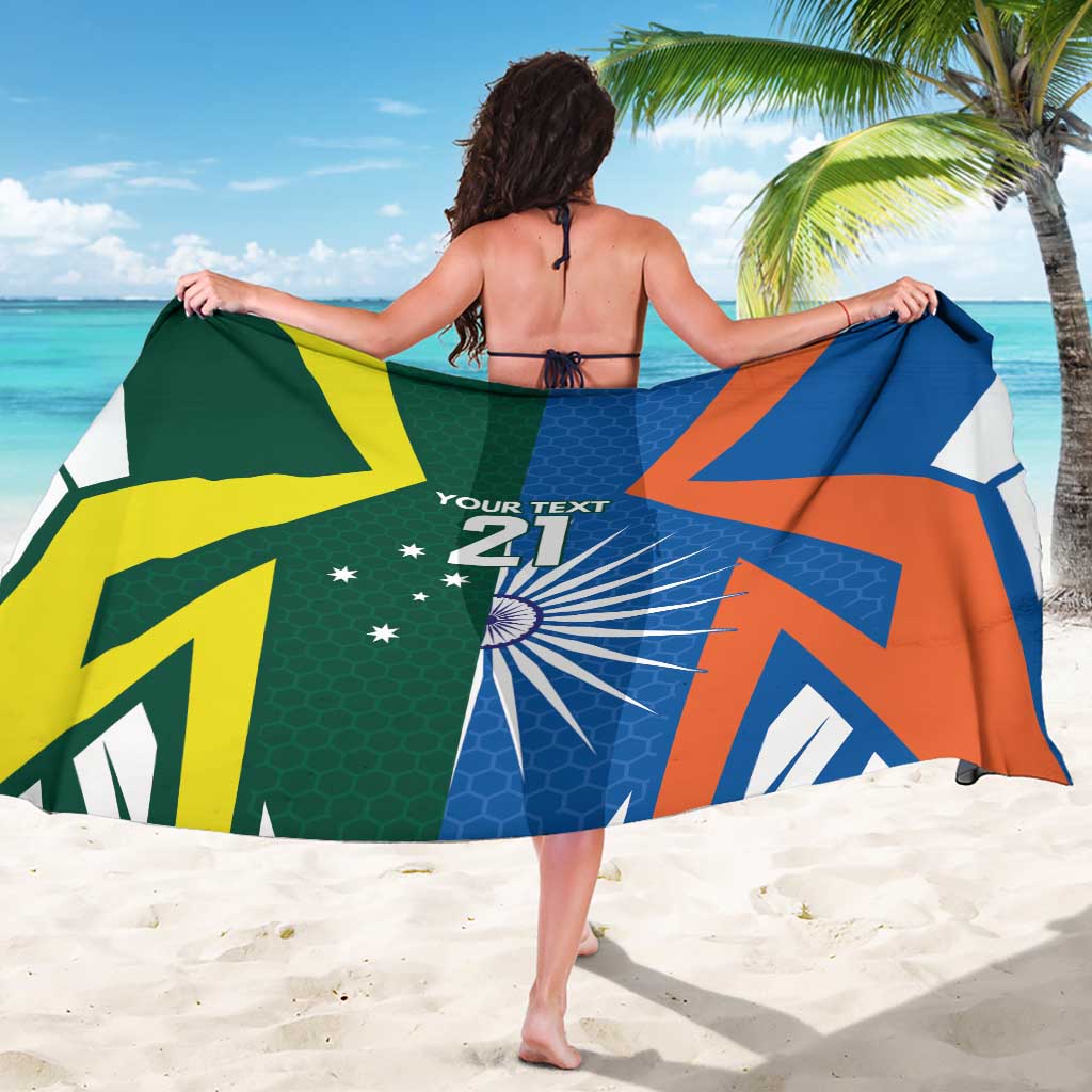 India vs Australia Custom Sarong Blue vs Gold Cricket Heritage - Wonder Print Shop