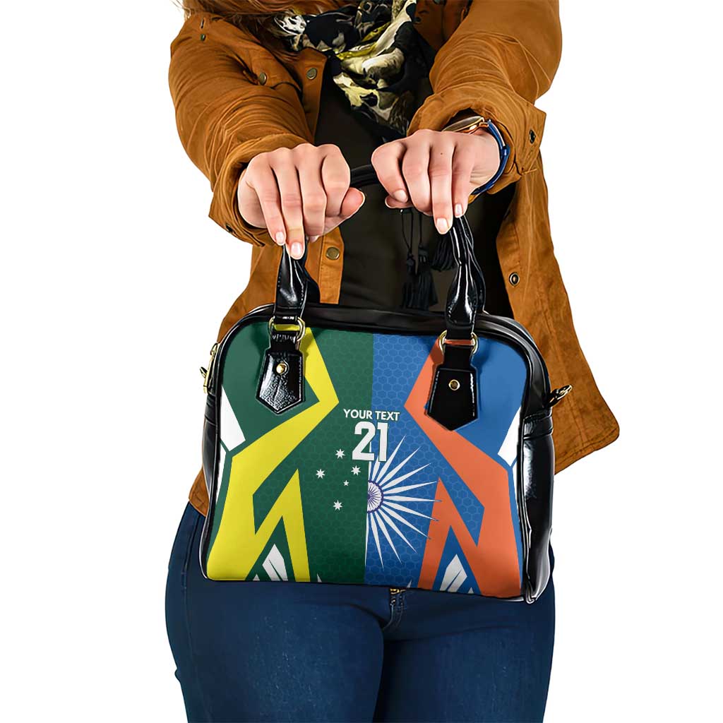 India vs Australia Custom Shoulder Handbag Blue vs Gold Cricket Heritage - Wonder Print Shop