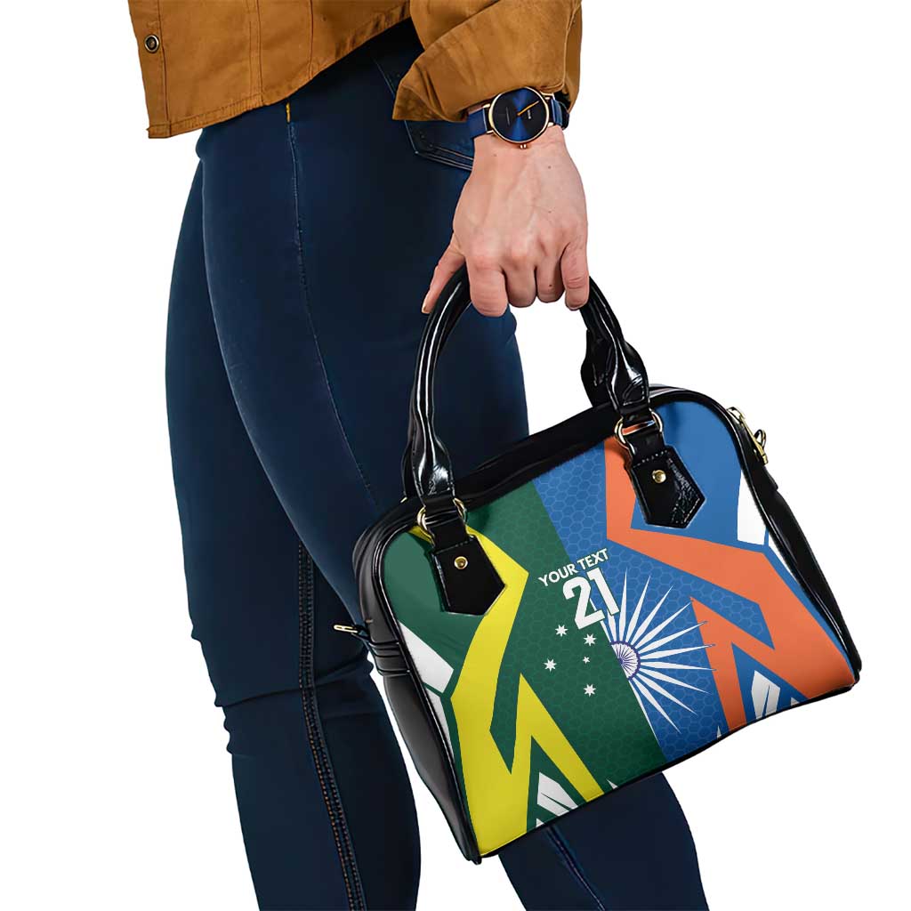 India vs Australia Custom Shoulder Handbag Blue vs Gold Cricket Heritage - Wonder Print Shop