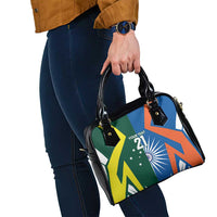 India vs Australia Custom Shoulder Handbag Blue vs Gold Cricket Heritage - Wonder Print Shop